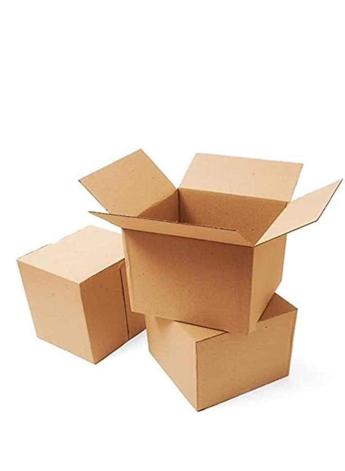 Medium Double Wall 100% Recyclable Corrugated Cardboard Moving Boxes with 20 KG Capacity, 44 x 44 x 44 cm Brown Carton for Packaging, Shipping and Storage, 5 ply(3 PCs) - Image 1