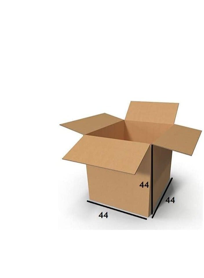 Medium Double Wall 100% Recyclable Corrugated Cardboard Moving Boxes with 20 KG Capacity, 44 x 44 x 44 cm Brown Carton for Packaging, Shipping and Storage, 5 ply(3 PCs) - Image 2