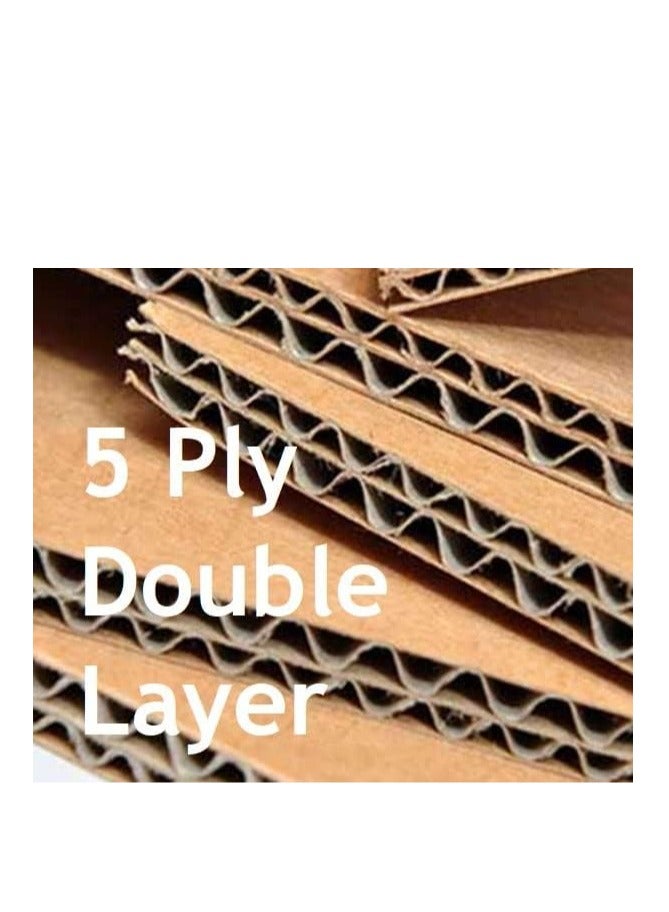 Medium Double Wall 100% Recyclable Corrugated Cardboard Moving Boxes with 20 KG Capacity, 44 x 44 x 44 cm Brown Carton for Packaging, Shipping and Storage, 5 ply(3 PCs) - Image 4