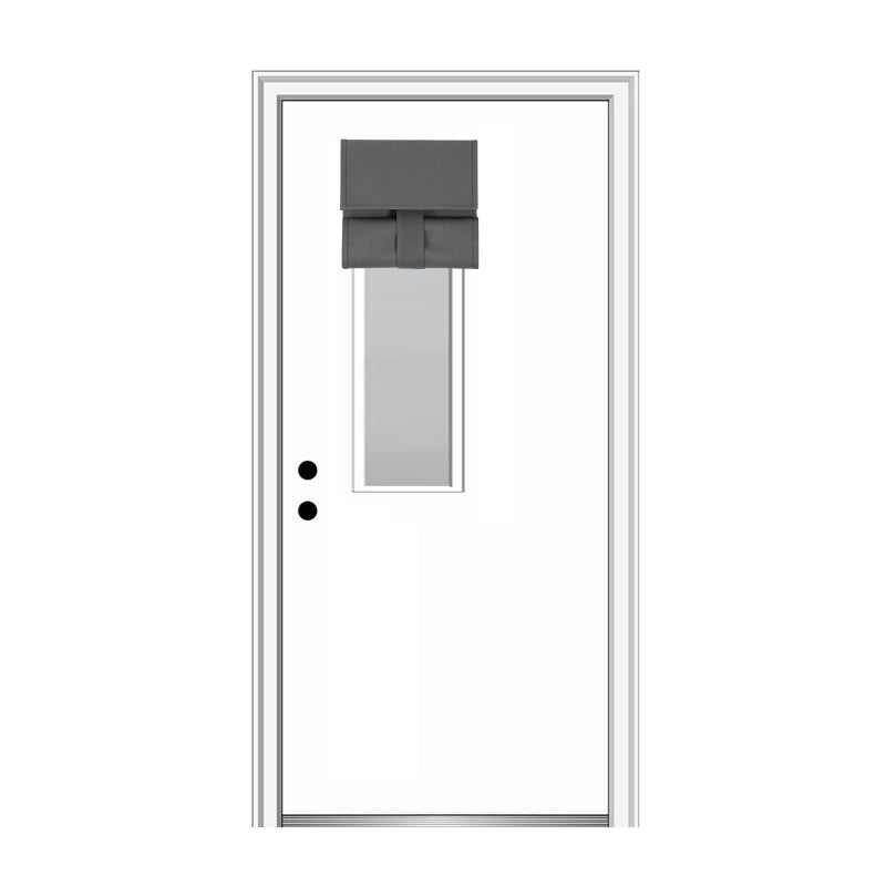 YSYY Soft Blackout French Door Curtains for Privacy Block Out Light and SunshineThermal Insulated Room Darkening Easy Installed Door Curtains Dark Grey 8x36