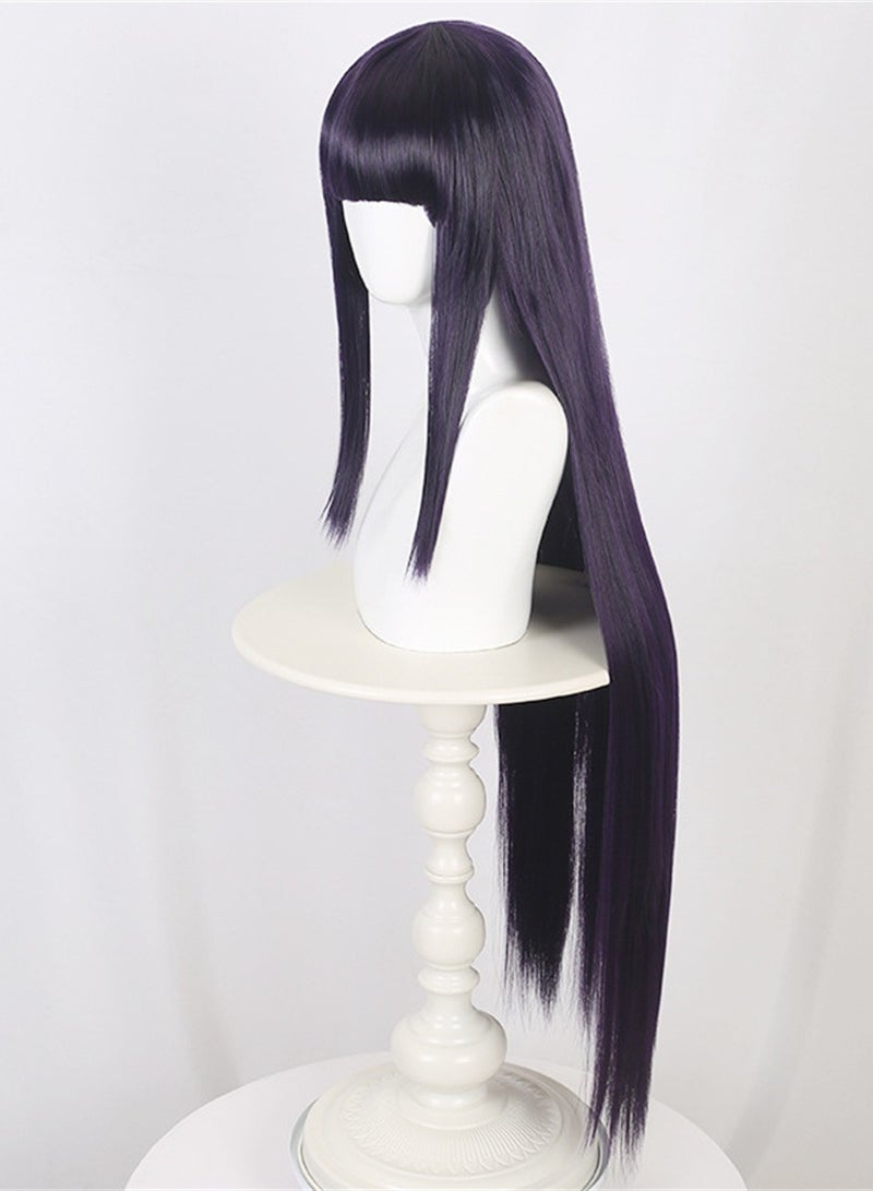 Naruto Hinata Hinata dark blue costume long straight hair cosplay wig costumes dress up wig - Image 3
