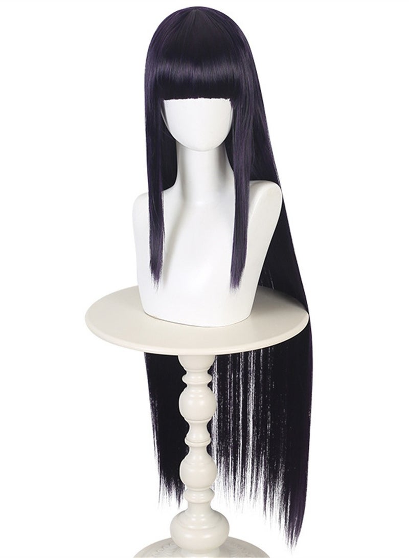 Naruto Hinata Hinata dark blue costume long straight hair cosplay wig costumes dress up wig - Image 1
