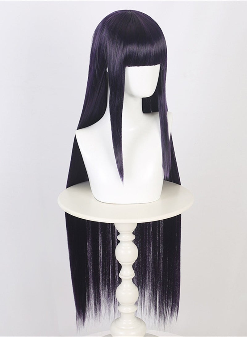Naruto Hinata Hinata dark blue costume long straight hair cosplay wig costumes dress up wig - Image 4