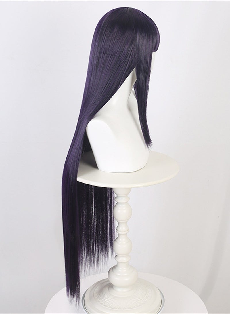 Naruto Hinata Hinata dark blue costume long straight hair cosplay wig costumes dress up wig - Image 5