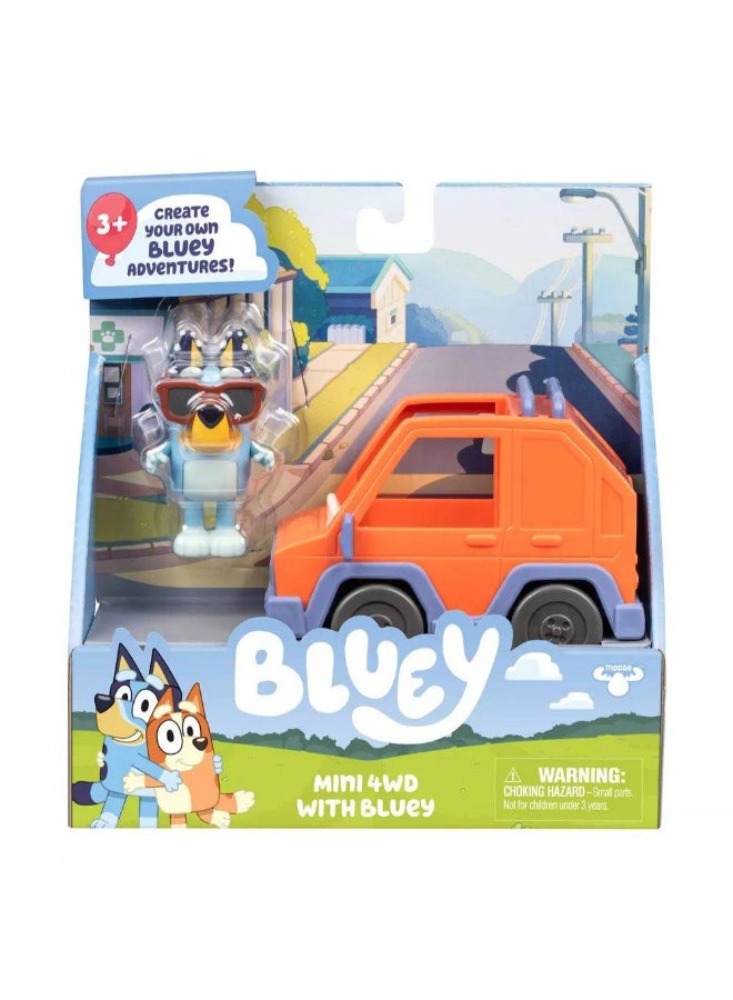 Bluey Series 13 Mini 4WD Vehicle with Bluey Figure Playset (7.6 cm) - Image 1