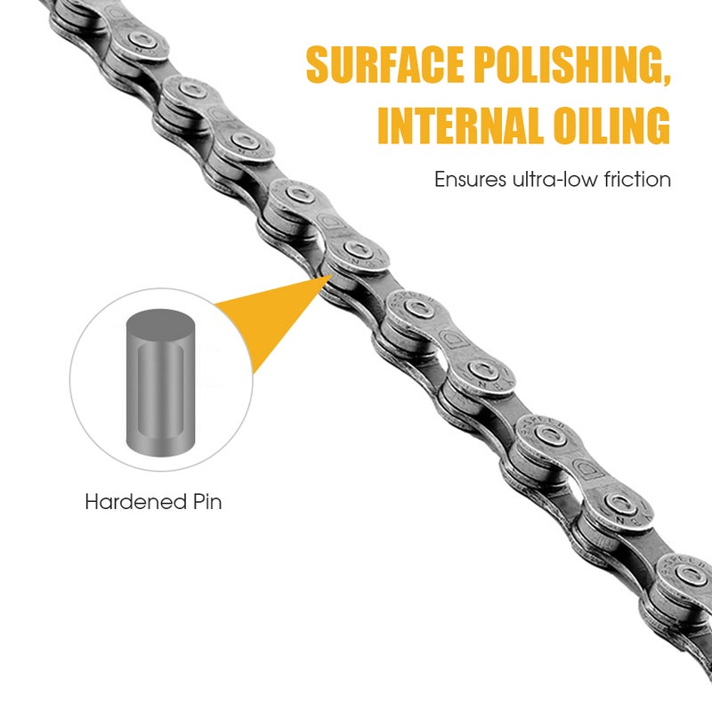 Bike Chain 10 Speed Bicycle Chain 116 Links Steel High Strength Bike Derailleur Chain - Image 5