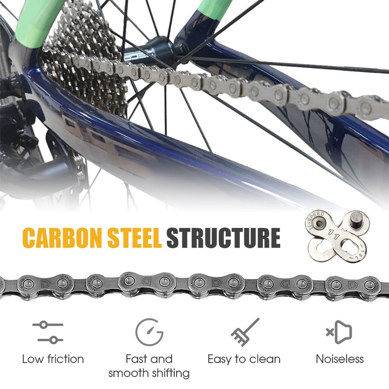 Bike Chain 10 Speed Bicycle Chain 116 Links Steel High Strength Bike Derailleur Chain - Image 3