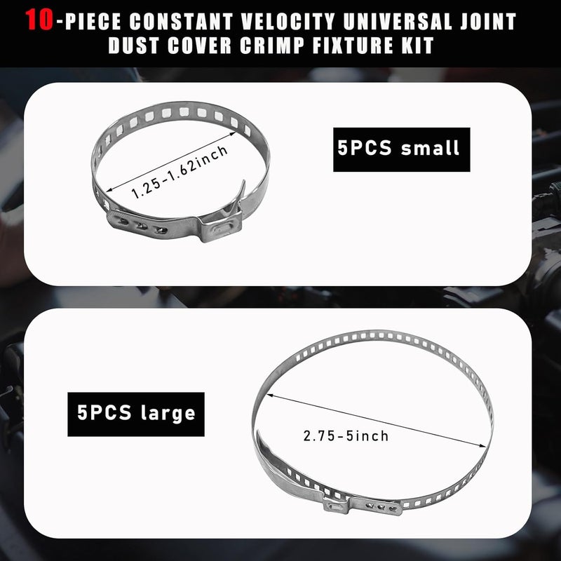 Dickno 10 PCS CV Boot Clamps Kit - Image 2