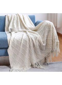 Tassel Design Soft Blanket Keep Warm Cotton White 127 x 172cm - pzsku/Z8A285B01A05C6B1BC975Z/45/_/1681088041/bc3fda55-7d01-4d3f-b073-6d5446696357