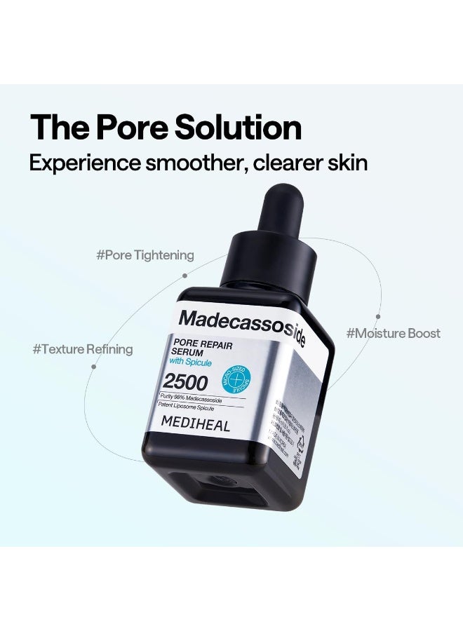 MEDIHEAL Madecassoside Pore Repair Serum 40ml — Tightening & Brightening Face Serum for Pores & Blemishes — With 98% Pure Madecassoside, Niacinamide, Ceramide NP, 1.35 fl oz - Image 2