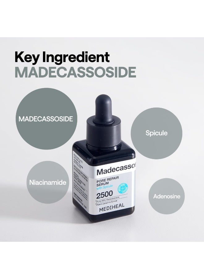 MEDIHEAL Madecassoside Pore Repair Serum 40ml — Tightening & Brightening Face Serum for Pores & Blemishes — With 98% Pure Madecassoside, Niacinamide, Ceramide NP, 1.35 fl oz - Image 4