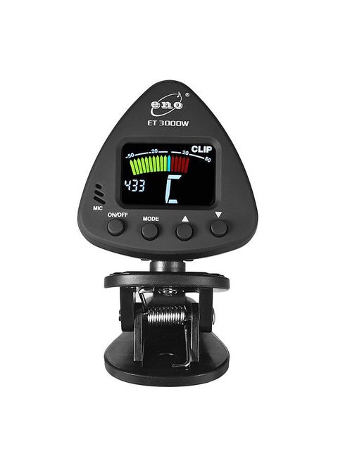 eno ET 3000W Wind Instruments Tuner Supports Mic & Clip-on Tuning Modes for Saxophone Clarinet Trumpet Flute
