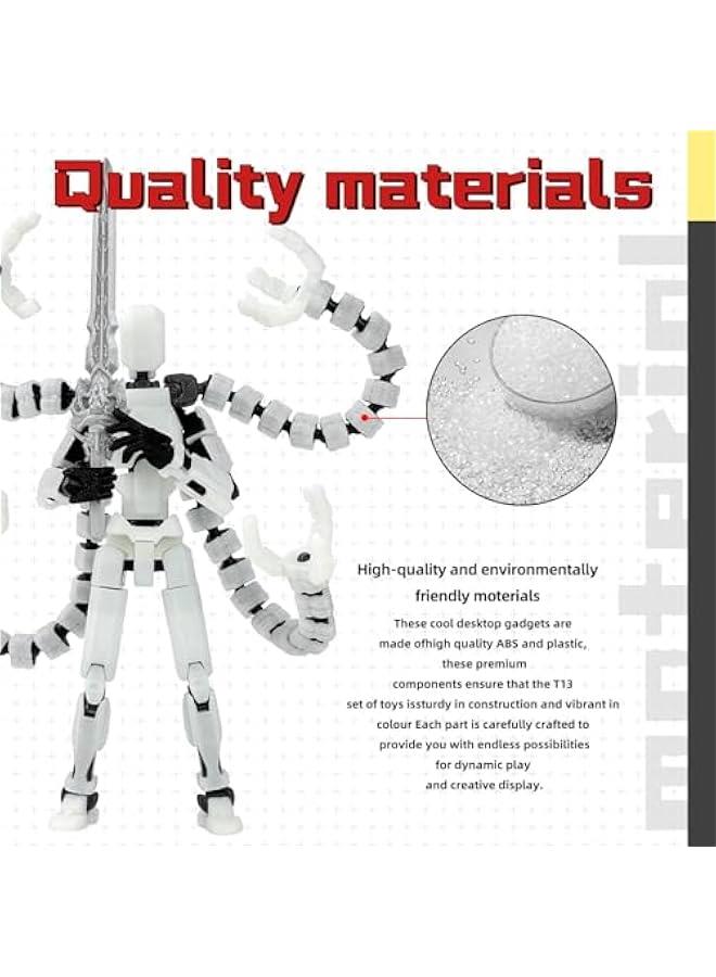 Assembly Completed T13 Action Figure 3D Printed Multi-Jointed Movable T 13 Lucky 13 Dummy 13 Nova 13 Robot 13 Action Figure Desktop Decorations for Game Lovers (Night Light, 7.2 Inch) - Image 5