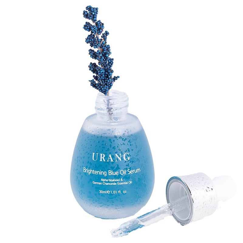 URANG Blue Oil Serum  Vegan Natural Deep Moisturizer Supports Shine  Vibrancy For Dull Skin  For All Skin Types Oily Dry  Sensitive  Natural Skin Care  101 Fl oz