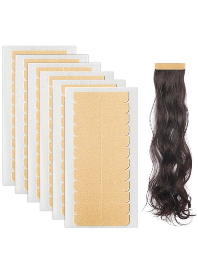 72 Tabs Hair Extension Tape Tabs Double Sided Replacement Tape Adhesive Invisible No Residue Transparent Tapes for Hair Extensions - Image 1