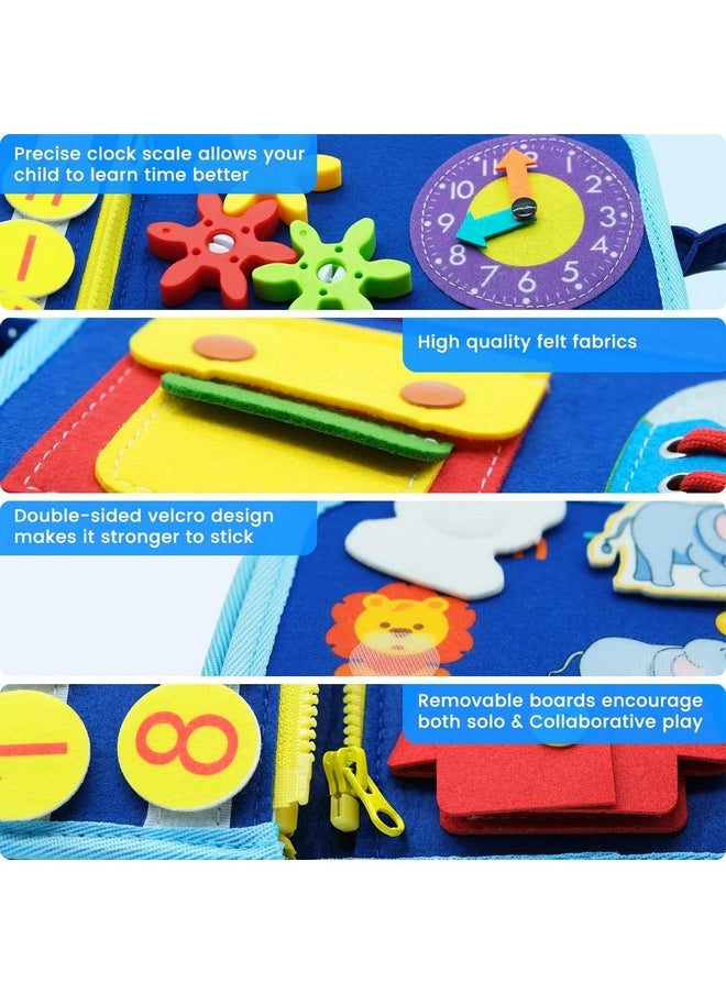 KolorFish - KolorFish Busy Board for Toddlers,Montessori Toys for Boys Girls 1 2 3 Year Old,Early Educational Activity Baby Sensory Toy,Autism Busy Book Travel Toys for Kids 3 4 5 6 7 Year Old (Transport) - Image 1