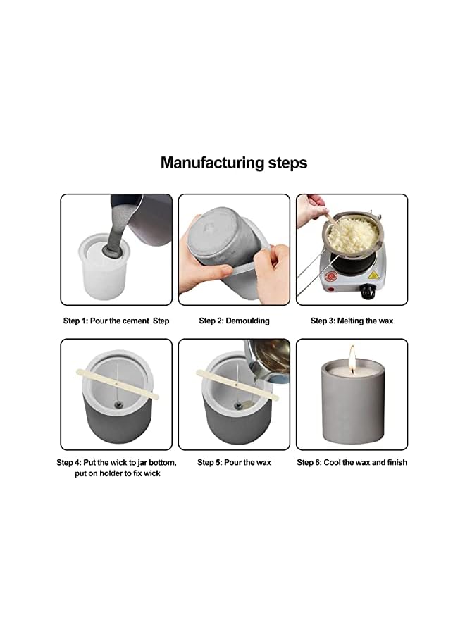 The Bros Candle Jar Molds, Silicone Cylinder Molds for Candle Making, Includes 5 Sealing Rings, Durable and Reusable - Image 4