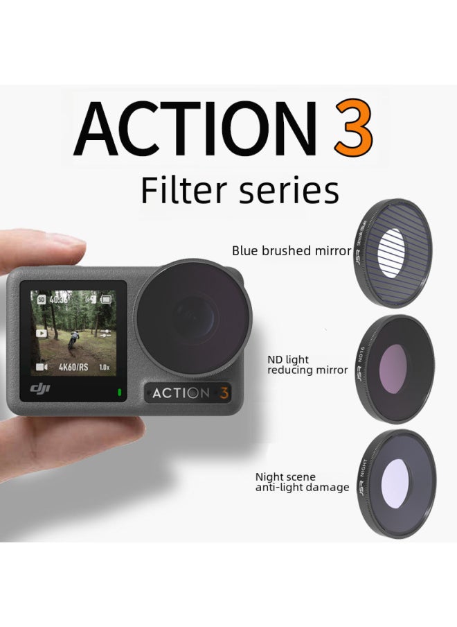 ماركة غير محددة فلتر استقطاب Cpl من Junestar مناسب لكاميرات Dji Action 3 الرياضية، ملحقات كاميرا الكمبيوتر الرقمية - اللون: ACTION3 LS -8IN1JSR-1003-25  - Image 2