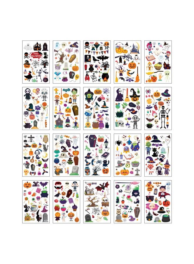 AWINMAY Temporary Tattoos for Kids - 360 Piece Bulk Halloween Trick or Treat Fake Tattoos for Boys & Girls Assorted Prizes Party Favor Goody Bag Stuffers - 20 Sheets - Image 5