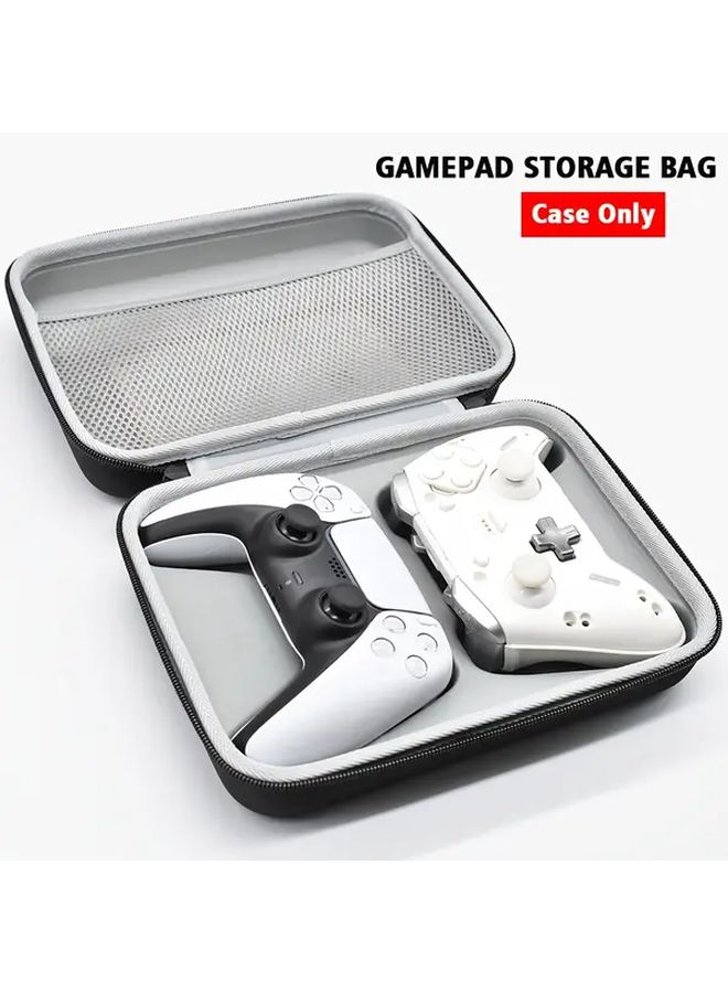 Black EVA Hardshell Storage Case for PS5 Controllers Durable Zippered Carry Bag Protects Against Scratches and Spills - Image 1