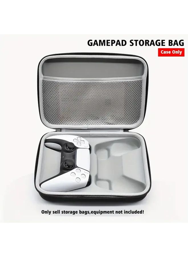 Black EVA Hardshell Storage Case for PS5 Controllers Durable Zippered Carry Bag Protects Against Scratches and Spills - Image 3