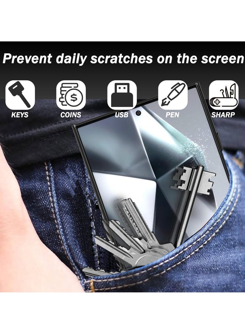 ليتو غطاء كامل ثلاثي الأبعاد من الزجاج المقسى خاصيه الخصوصيه لهاتف سامسونج جلاكسي اس 24 الترا  يعمل ببصمة الإصبع - اسود - Image 2