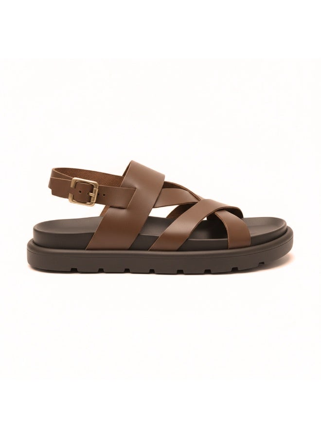 Diffindo Men'S Casual Genuine Leather Sandal With Back Strap - Image 3