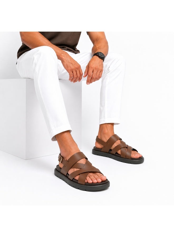 Diffindo Men'S Casual Genuine Leather Sandal With Back Strap - Image 1