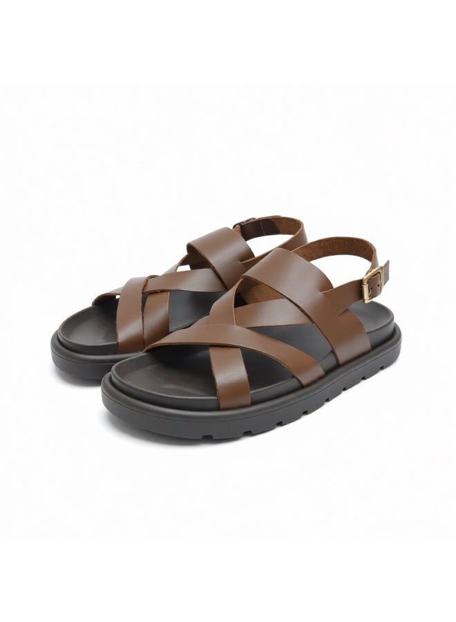 Diffindo Men'S Casual Genuine Leather Sandal With Back Strap - Image 5