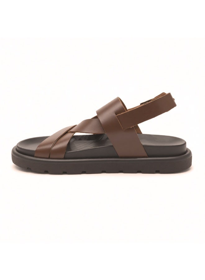 Diffindo Men'S Casual Genuine Leather Sandal With Back Strap - Image 4
