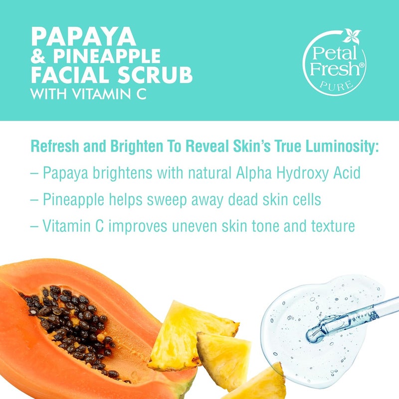 Petal Fresh Brightening Papaya & Pineapple Facial Scrub with Vitamin C - 200ml - Image 5