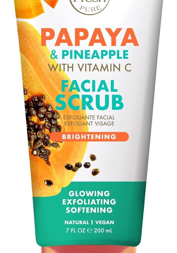 Petal Fresh Brightening Papaya & Pineapple Facial Scrub with Vitamin C - 200ml - Image 1