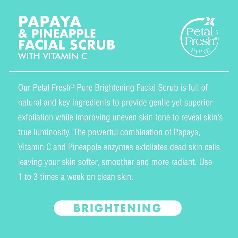 Petal Fresh Brightening Papaya & Pineapple Facial Scrub with Vitamin C - 200ml - Image 3