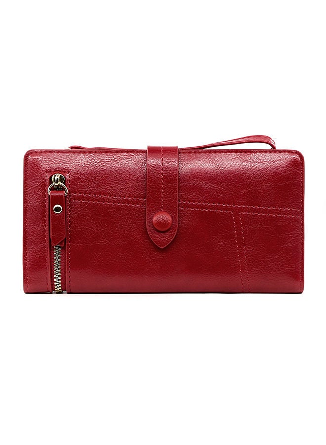 Fashion Hasp Ladies Soft PU Leather Clutch Stylish Long Wallet with Zipper Bag for Women  - Image 4