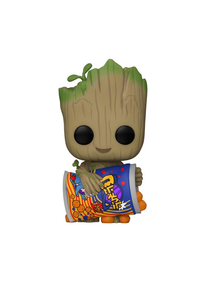 Funko Pop Marvel: I Am Groot Groot With Cheese Puffs  - Image 3