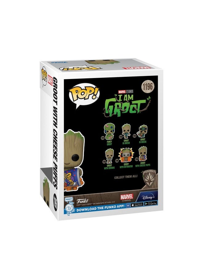 Funko Pop Marvel: I Am Groot Groot With Cheese Puffs  - Image 4