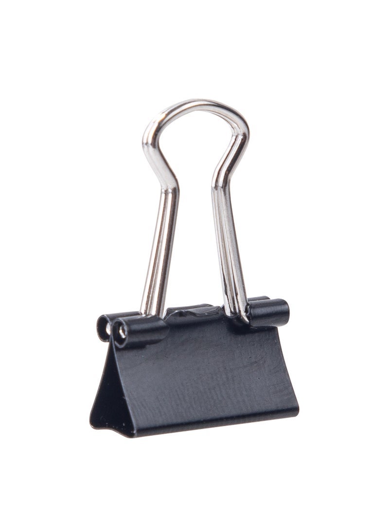 ديلي مشابك ملفات Deli E38566 مقاس 15 مم، مشابك مكتبية سوداء مقاومة للصدأ - Image 2