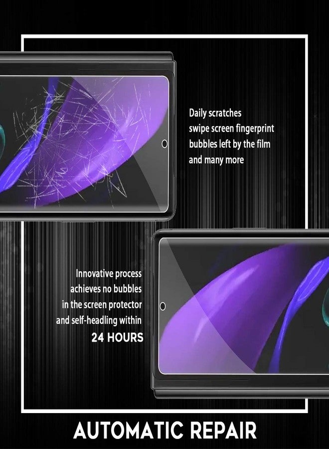 Orzero (2 Sets) Compatible for Samsung Galaxy Z Fold 2 5G, 2 Pack TPU Front Screen Protector and 2 Pack Inner Screen Protector High Definition Bubble-Free (Not for Z Fold 3 2021) - Image 5