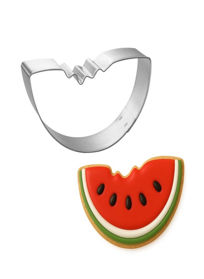 Foose 4th of July Picnic Watermelon Slice Cookie Cutter 3.5 inch - Made in the USA - Foose Store Cookie Cutters Tin Plated Steel - Image 1