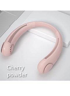 PADOM Padom Neck Fan, Hands Free 360° Cooling Personal Fan, USB Rechargeable Portable Neck Fan with 3 Wind Speed for Traveling Office Sports Pink  - Image 2