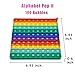 PETBSNVB Both Side Alphabet Letter ABC Phonics Pop Board Square Popper Montessori Educational for Kindergarten Classroom Kids 1 2 3 Year Old - Image 4