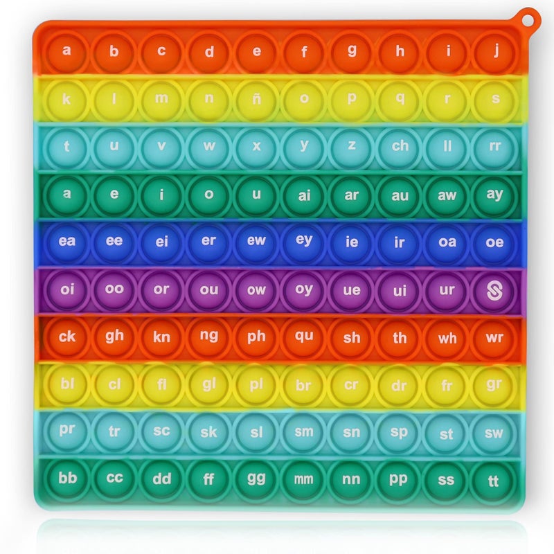 PETBSNVB Both Side Alphabet Letter ABC Phonics Pop Board Square Popper Montessori Educational for Kindergarten Classroom Kids 1 2 3 Year Old - Image 3