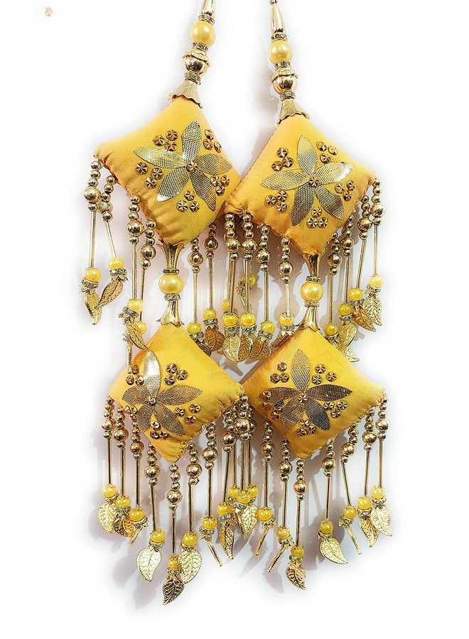 لباس ليباس فاشن، طقم زفاف نسائي من قطعتين، مصنوع يدويًا من الحرير مع شرابات متدلية، متوفر باللونين الأصفر والوردي - Image 1