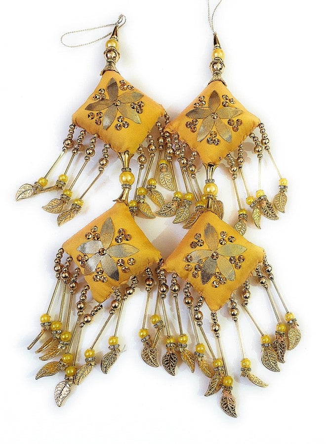 لباس ليباس فاشن، طقم زفاف نسائي من قطعتين، مصنوع يدويًا من الحرير مع شرابات متدلية، متوفر باللونين الأصفر والوردي - Image 3