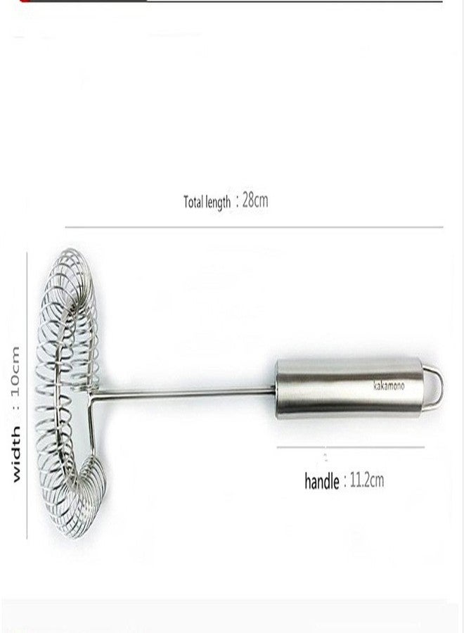 kakamono Egg Whisk Egg Beater Stainless Surround helixSpring Coil Egg Frother, Milk and Egg- Kitchen Utensils for Blending,Magic Hand Held Sauce Stirrer Frother 10"… - Image 2