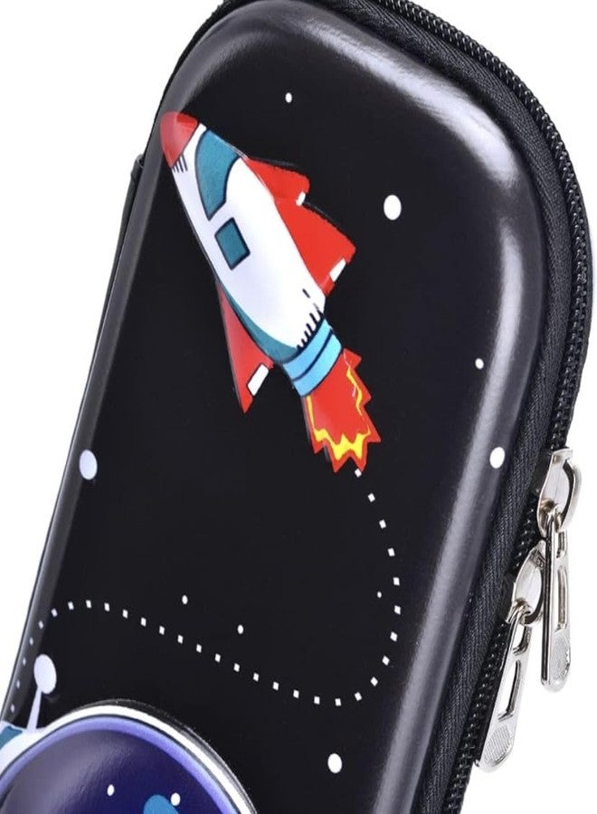 Camin Stylish Space Pencil Case – 3D Astronaut Cover, Random Colors, Fun Design for Kids, Trendy Organizer for Pens, Pencils & School Gear - Image 3
