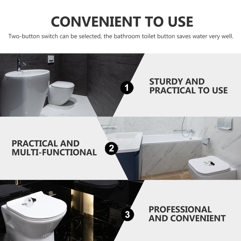 2pcs Toilet Water Button Dual Flush Button Bathroom Toilet Push Button Toilet Flush Button Part - Image 3