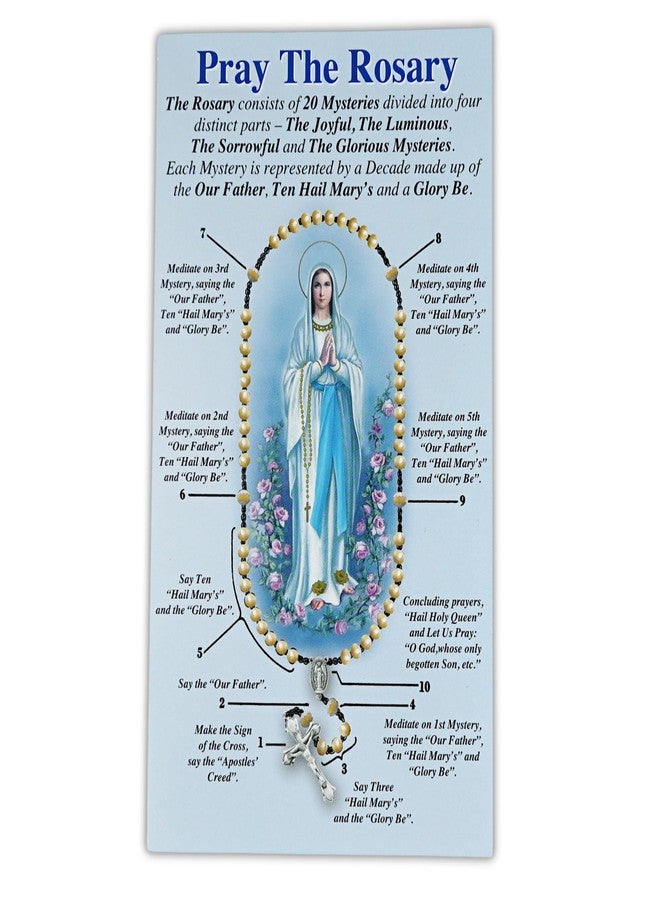 Needzo Pray The Rosary Pamphlets, Instructional Booklet for Beginners, Catholic Church Handouts, 6 ¼ x 14 Inches (Pack of 10) - Image 2