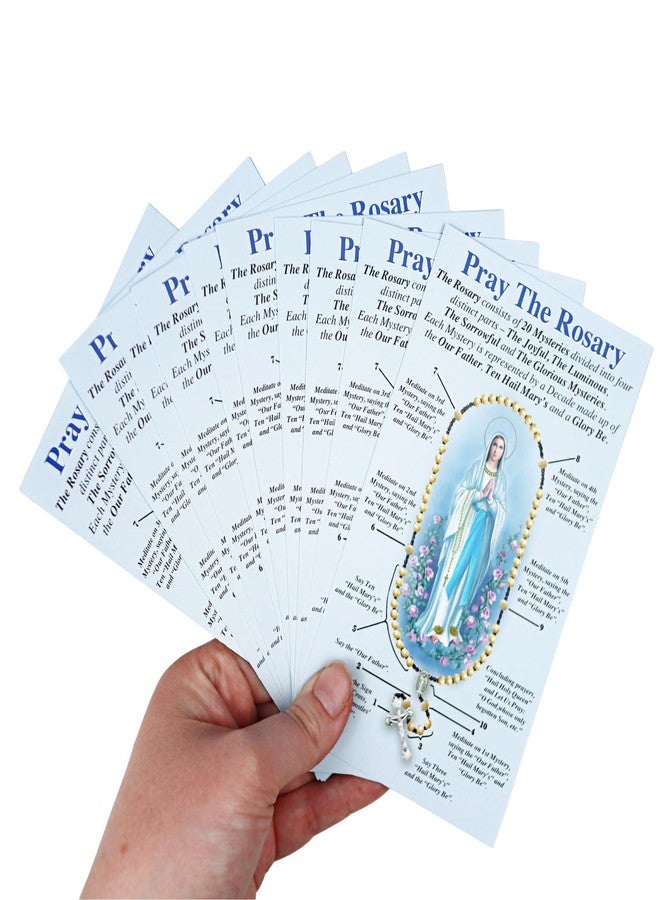 Needzo Pray The Rosary Pamphlets, Instructional Booklet for Beginners, Catholic Church Handouts, 6 ¼ x 14 Inches (Pack of 10) - Image 5