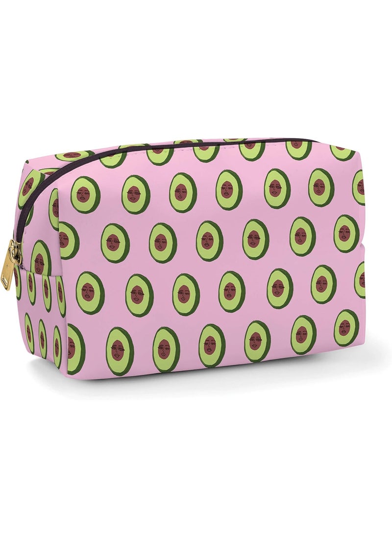 Studio Oh! - Studio Oh! Cosmetic Bag for Makeup & Toiletries Avocadoze - Fully Lined, Spacious Size: 10" W x 4.25" H x 4.75" D Loaf Pouch with Full Zip Closure - Image 1